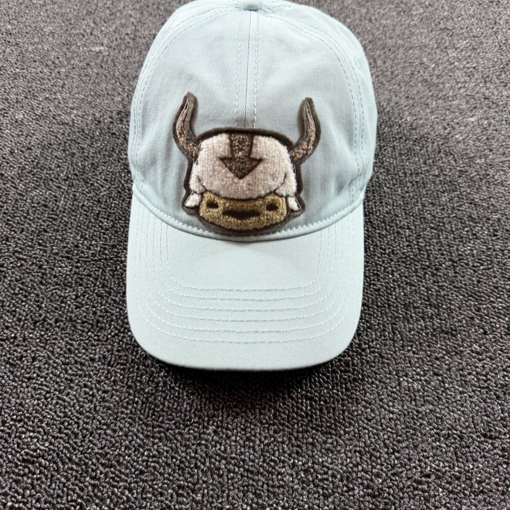 Nickelodeon Avatar The Last Airbender Appa Chenille Patch Dad Hat Light Blue Cap